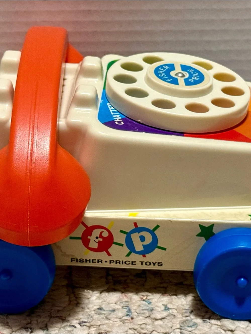Vintage Fisher-Price Pull Toy Telephone Chatter Phone 2009 Mattel Classic